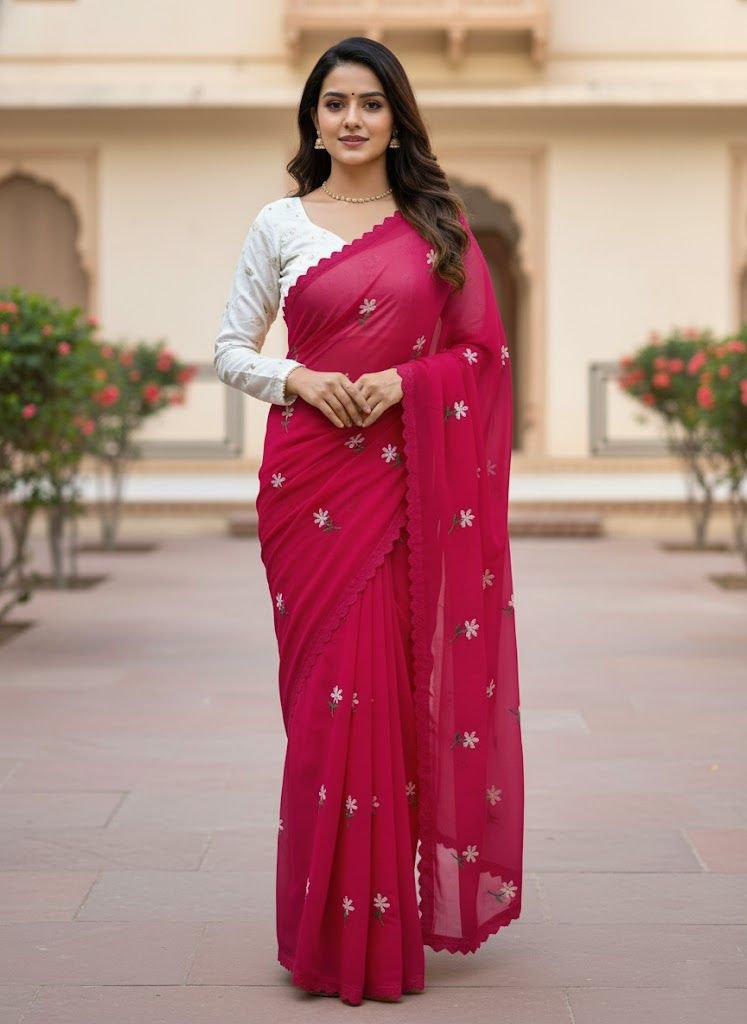 প্রিমিয়াম জর্জেট শাড়ি